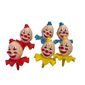 6 Vintage Wilton Clown Head Cake Topper Picks